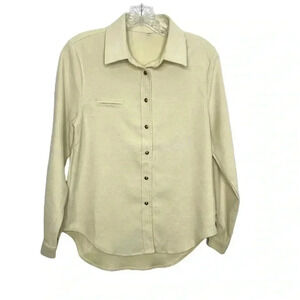 Boutique Cream Vintage Button Corduroy Button Down Shirt